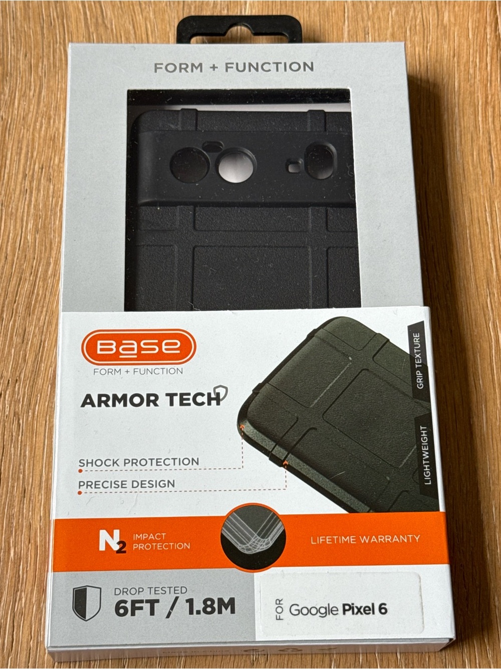 New BASE Armor Tech Rugged Phone Case for Google Pixel 6 Black Case